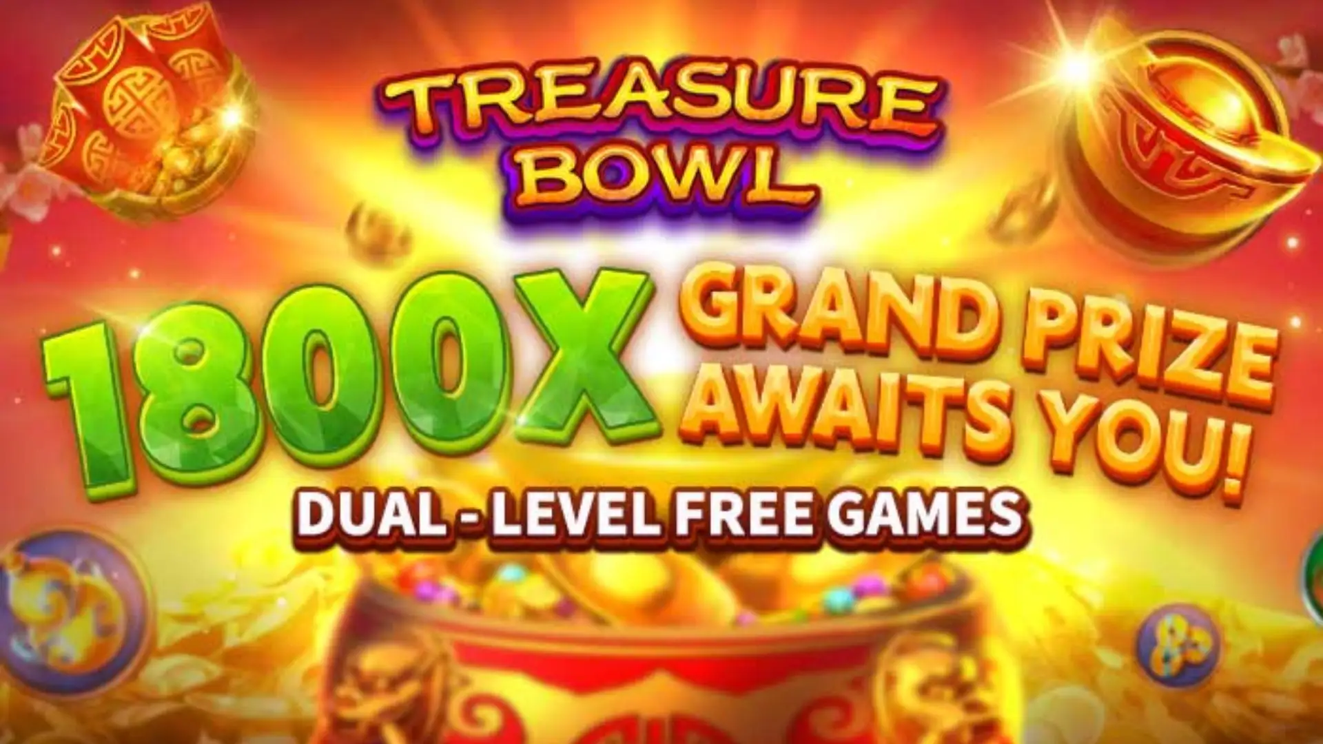 Multiplicadores Treasure Bowl 777rifa - 7777x Máximo com Tigela Dourada